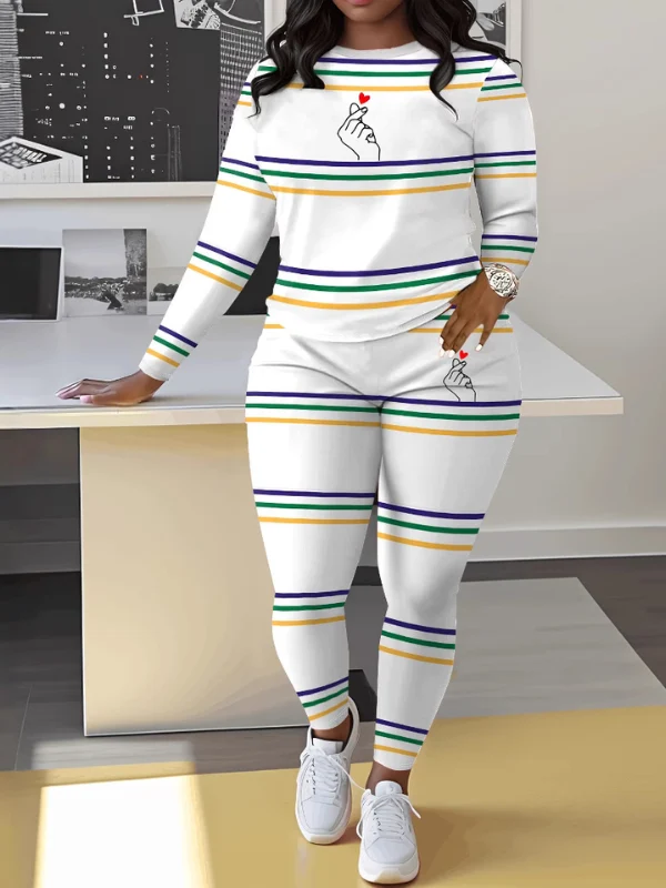 Stripe Tee & Pants Set