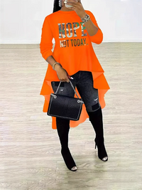 Printed High-Low Tunic Top