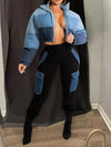 Colorblock Puffer Coat