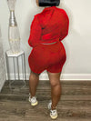 Zip-Front Top & Shorts Set