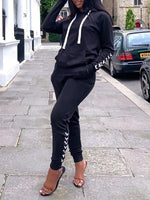 Lace-Up Hoodie & Pants Set