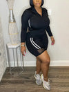 Zip-Front Top & Shorts Set