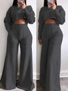 Bellizimos Raw-cut Sweatshirt & Wide-Leg Pants Set