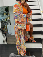 Printed Chiffon Kimono