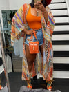 Printed Chiffon Kimono