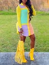 Bellizimos Colorblock Shirt Dress