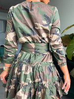 Bellizimos Camo Tied Ruffle Dress