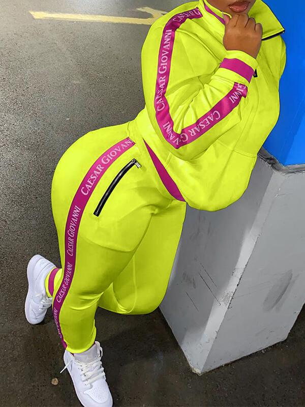 Zip-Front Sweatshirt & Jogger Pants Set