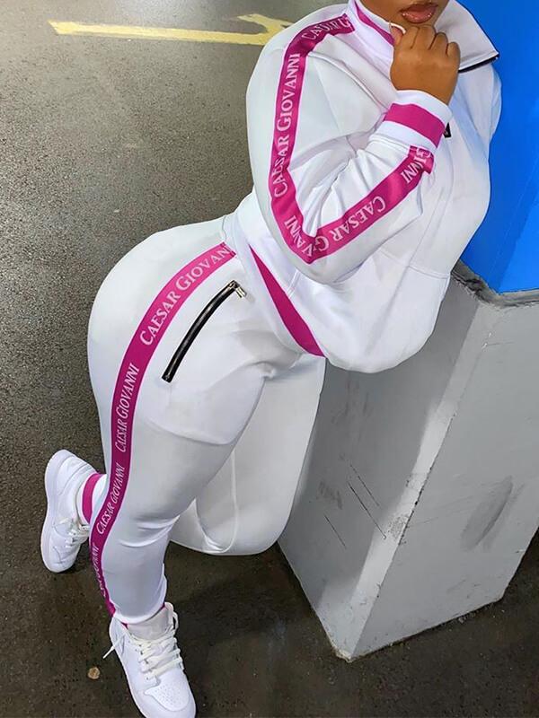 Zip-Front Sweatshirt & Jogger Pants Set
