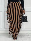 Bellizimos Fringe Combo Stripe Skirt