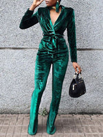 Velvet Blazer & Pants Set