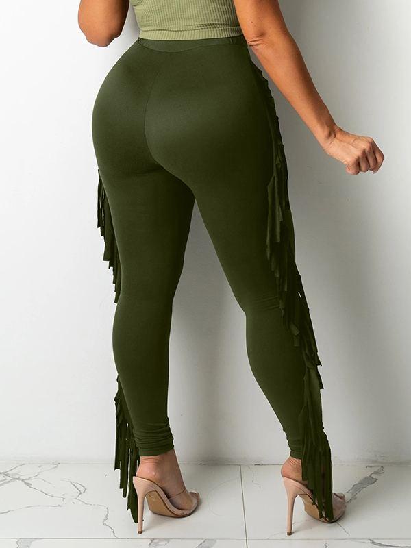 Fringe Combo Skinny Pants-Clearance