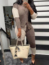 Bellizimos Two-Tone Knit Top & Pants Set