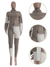Bellizimos Two-Tone Knit Top & Pants Set