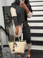 Bellizimos Two-Tone Knit Top & Pants Set