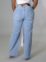 Ripped Straight Jeans