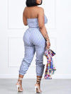 Stripe Strapless Jumpsuit