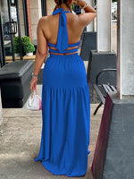 Bellizimos Halter Elastic-Waist Maxi Dress