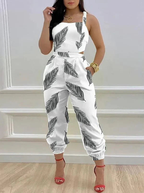 Tied Back Jogger Jumpsuit