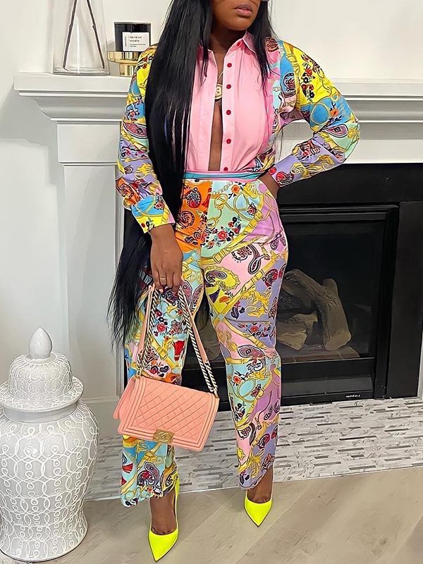 Printed Shirt & Pants Set