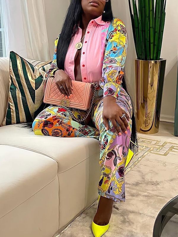 Printed Shirt & Pants Set