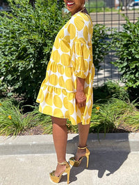 Dot Ruffle Dress-Clearance
