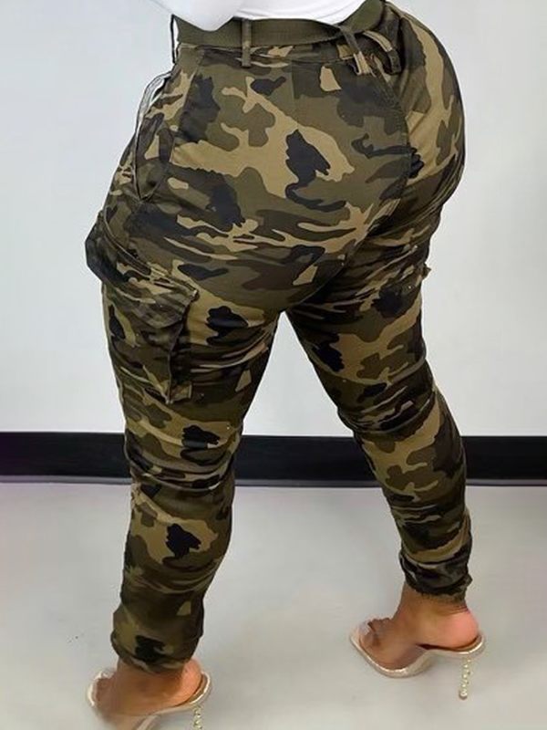 Camo Belted Jeans