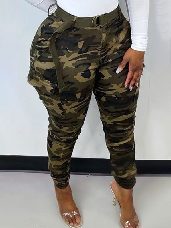 Camo Belted Jeans