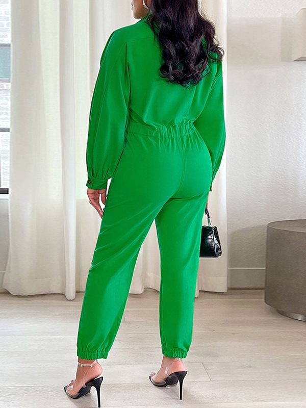 Button Front Jumpsuit