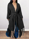 Tied Fringe Cardigan