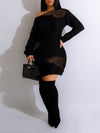 Bellizimos Boat-Neck Cutout Knit Dress