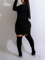 Bellizimos Boat-Neck Cutout Knit Dress