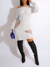 Bellizimos Boat-Neck Cutout Knit Dress