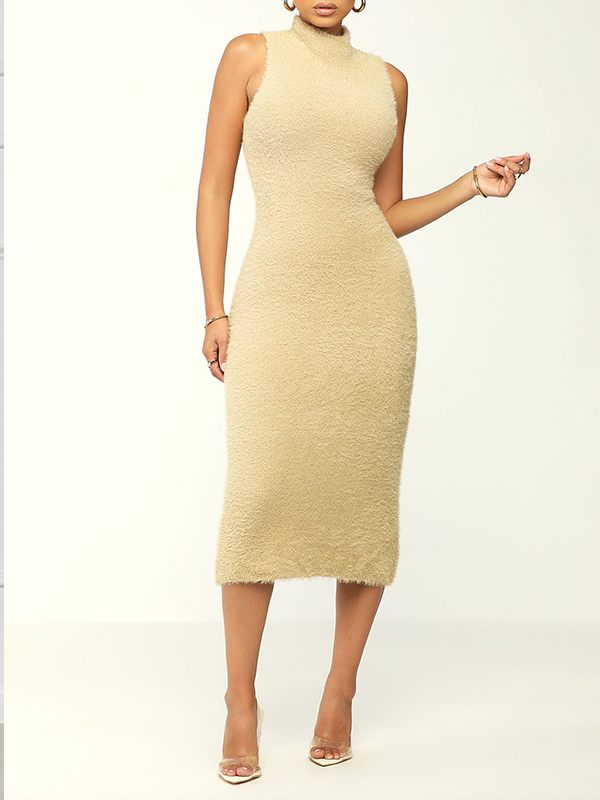 Fuzzy Cardigan & Dress Set