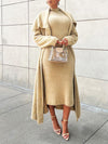 Fuzzy Cardigan & Dress Set