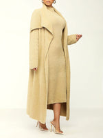 Fuzzy Cardigan & Dress Set