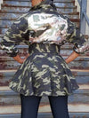 Sequin Camo Tied Jacket