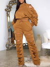 Ripped Sweatshirt & Pants Set