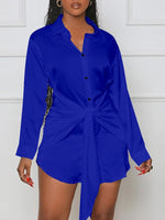 Tied-Front Shirt Dress