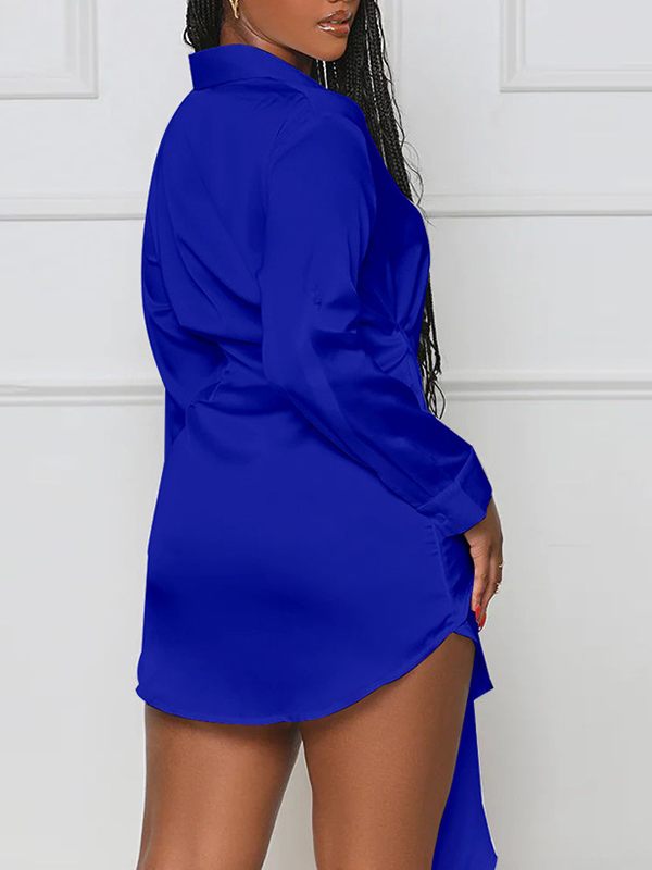 Tied-Front Shirt Dress