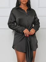 Tied-Front Shirt Dress