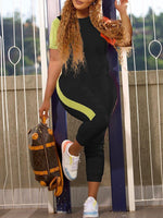 Colorblock Tee & Jogger Pants Set