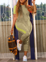 Colorblock Tee & Jogger Pants Set