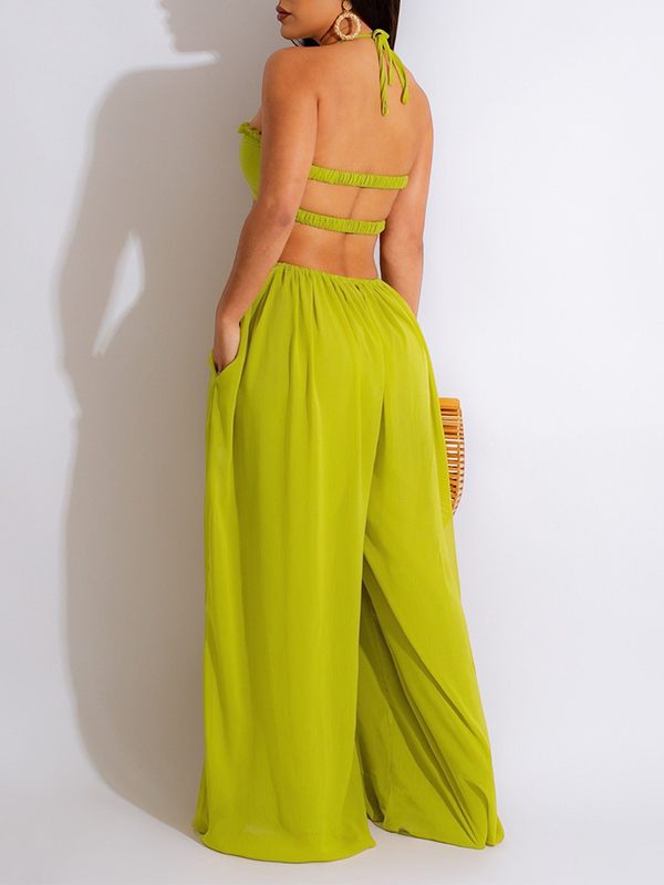 Halter Wide-Leg Jumpsuit