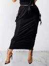 Drawstring Cargo Skirt