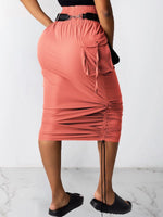 Drawstring Cargo Skirt