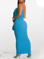 Tied-Front Textured Dress