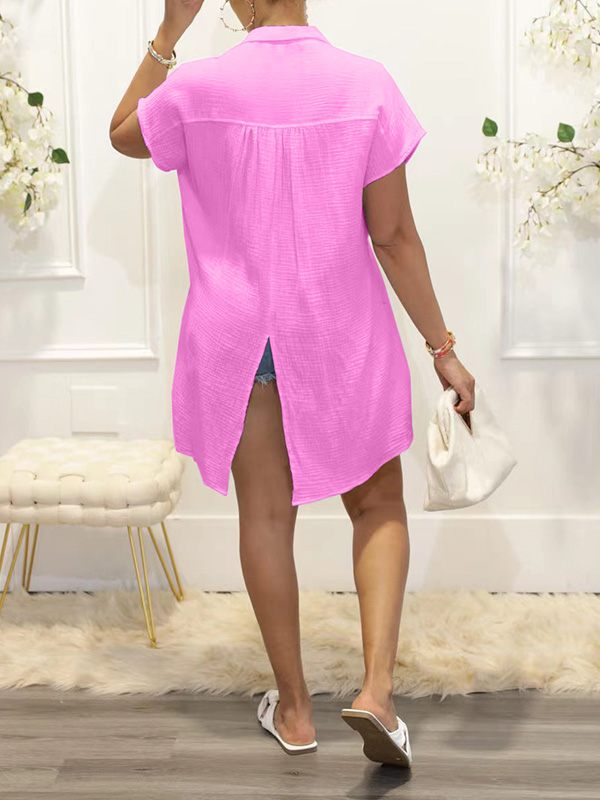 Solid Slit Shirt