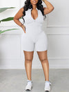 Zip-Front Sleeveless Romper
