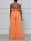 Chiffon Wide-Leg Jumpsuit